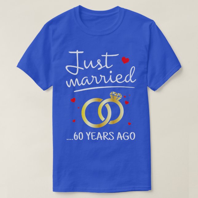 Gerade verheiratet vor 60 Jahren Funny Couple 60.  T-Shirt (Design vorne)