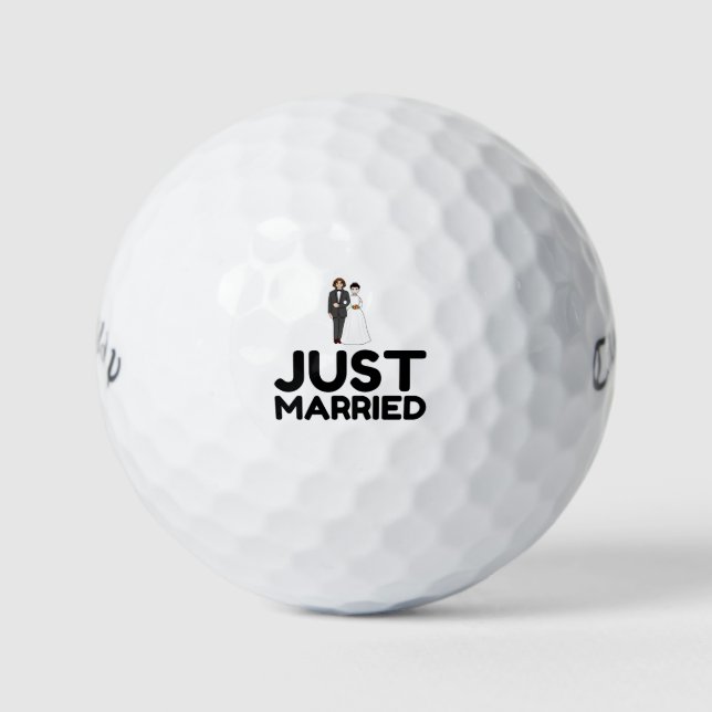 GERADE VERHEIRATETE BRIDE GROOM GOLFBALL (Vorderseite)
