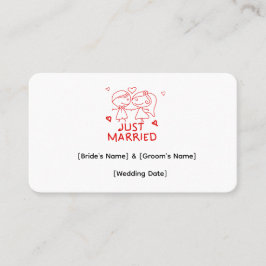 Gerade verheiratete personalisierte Visitenkarte,  Visitenkarte