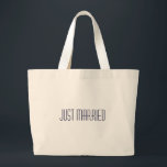 Gerade verheiratete Strandtasche - Flitterwochen Jumbo Stoffbeutel<br><div class="desc">Gerade verheiratete Strandtasche - Flitterwochen bereit!</div>