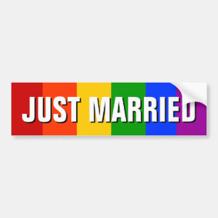 GERADE VERHEIRATETES HOMOSEXUELLES AUTOAUFKLEBER