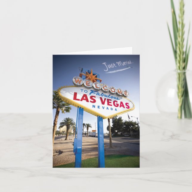 Gerade verheiratetes Las Vegas Ankündigung (Vorderseite)