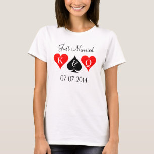 Gerade verheiratetes Las- Vegashochzeitst-shirt T-Shirt