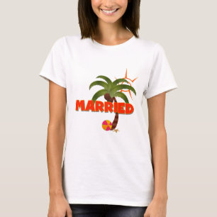 Gerade VERHEIRATETES tropisches T-Shirt