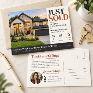 Gerade Verkauftes Immobilien-Makler-Marketing-Post Postkarte