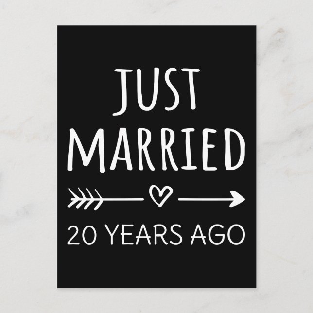Gerade vor 20 Jahren verheiratet I Postkarte (Vorderseite)