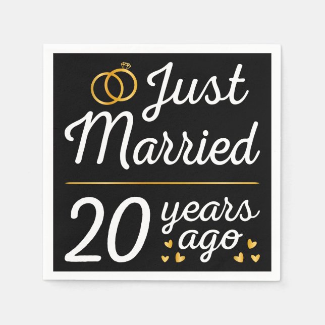 Gerade vor 20 Jahren verheiratet II Serviette (Vorderseite)