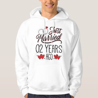 Gerade vor 2 Jahren geheiratet Lustiges Paar 2. Ja Hoodie