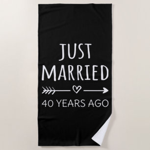 Gerade vor 40 Jahren geheiratet Strandtuch