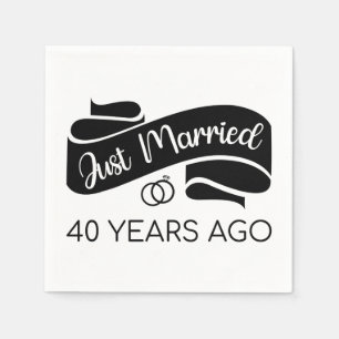 Gerade vor 40 Jahren verheiratet V Serviette
