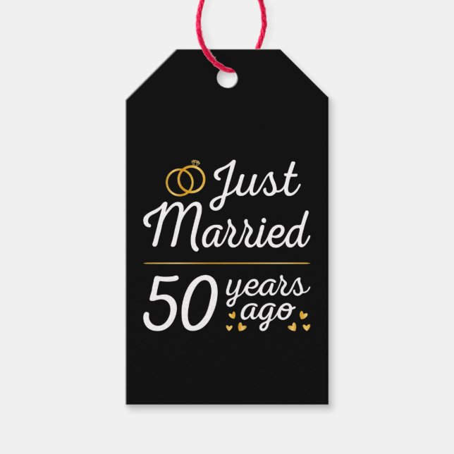 Gerade vor 50 Jahren verheiratet II Geschenkanhänger (Vorderseite)
