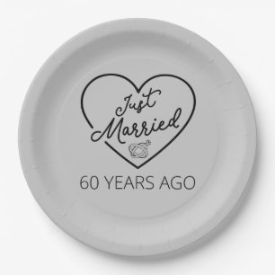 Gerade vor 60 Jahren verheiratet III Pappteller
