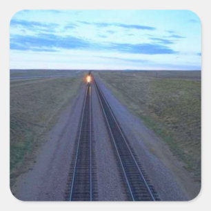 Gerade voran zur Dämmerung Quadratischer Aufkleber