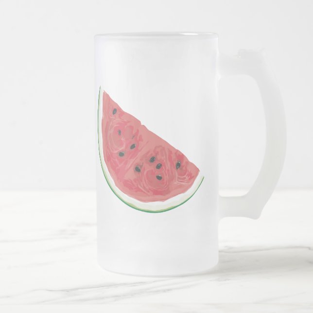 Gerade Wassermelone Mattglas Bierglas (Rechts)