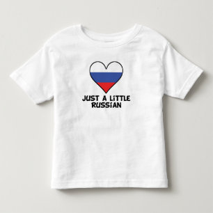 Gerade wenig russisch kleinkind t-shirt