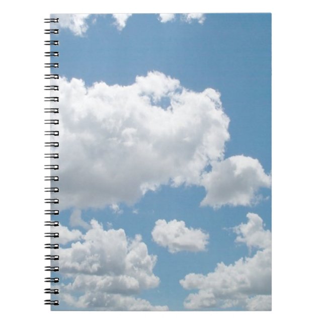 Gerade Wolken-Notizbuch Notizblock (Vorderseite)