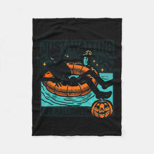 Gerade zu Halloween Gewartet Skeleton Spook Fleecedecke