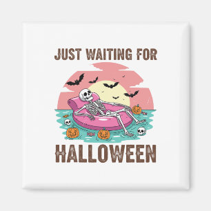 Gerade zu Halloween Skeleton Party Hallowee Gewart Magnet