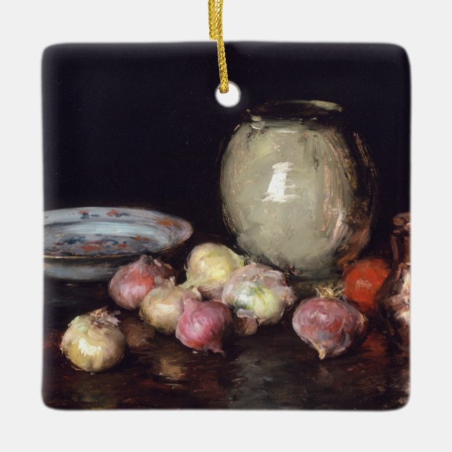 Gerade Zwiebeln Keramikornament (Vorderseite)