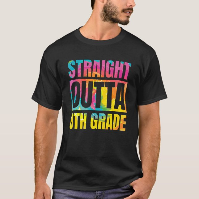 Geradeaus 8. Klasse Große Kinder Abschluss Krawatt T-Shirt (Vorderseite)