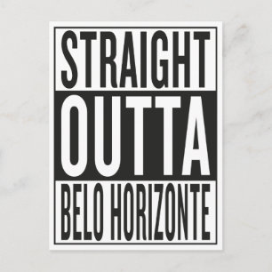 geradeaus Belo Horizonte Postkarte