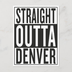 geradeaus Denver Postkarte