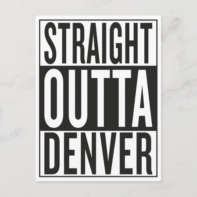 geradeaus Denver Postkarte (Vorderseite)