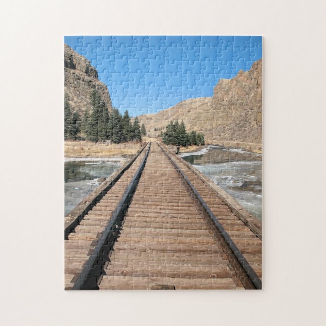 Geradeaus - Eisenbahn-Puzzle (Vertikal)