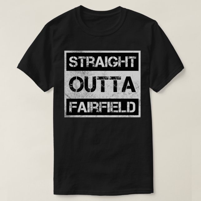 Geradeaus Fairfield Vintage Distanz T-Shirt (Design vorne)