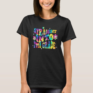 geradeaus in 7. Klasse Gefärbte Krawatte Rainbow z T-Shirt