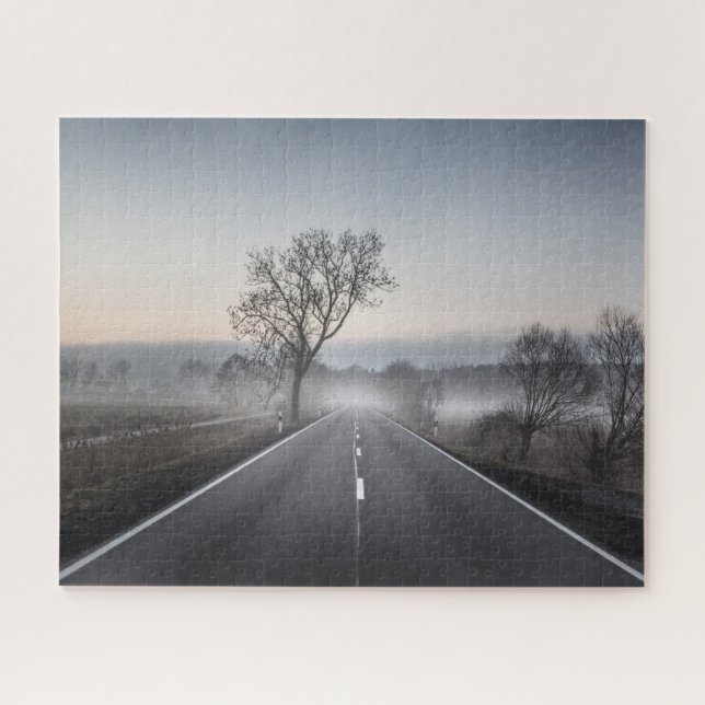 Geradeaus landschaftliche Landstraße Foto (Horizontal)
