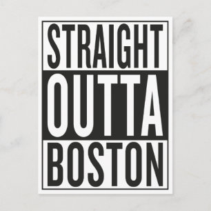 geradeaus nach Boston Postkarte