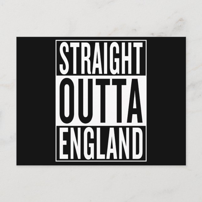 geradeaus nach England Postkarte (Vorderseite)