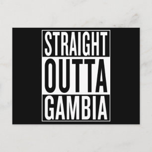 geradeaus nach Gambia Postkarte