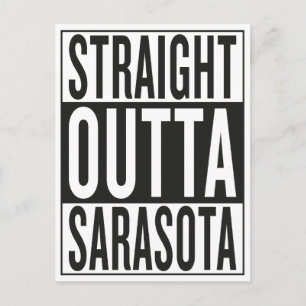 geradeaus nach Sarasota Postkarte