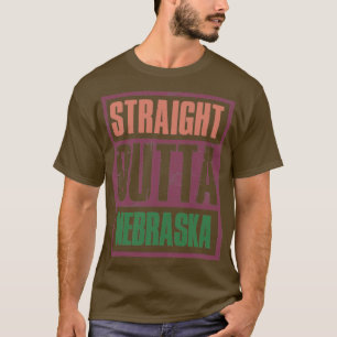 Geradeaus Nebraska Retro T-Shirt