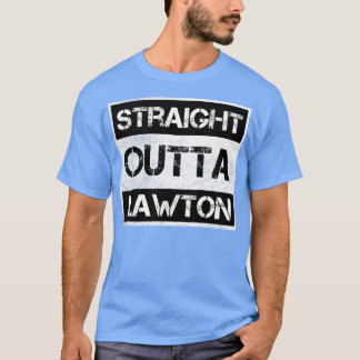 Geradeaus Outta Lawton Stadt Oklahoma Vintage Dist T-Shirt