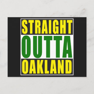 Geradeaus Outta Oakland Green Postkarte