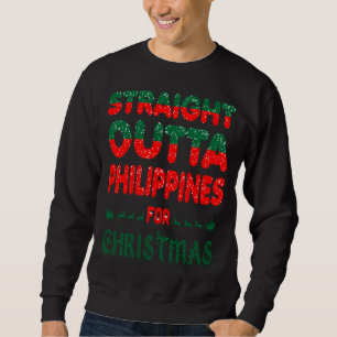 Geradeaus Philippinen zu Weihnachten Ugly Swea Sweatshirt