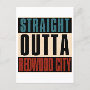 Geradeaus Redwood City California CA Postkarte