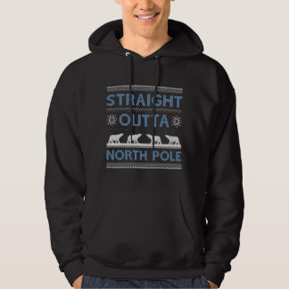 Geradeaus zum Nordpol Hoodie