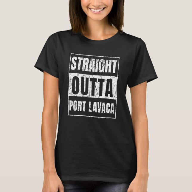 Geradeaus zur Ausfahrt Port Lavaca T-Shirt (Vorderseite)