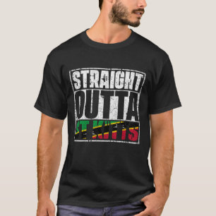 Geradeaus zur St. Kitts Flag T-Shirt