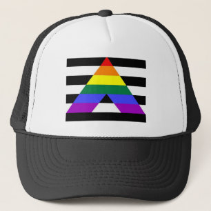 Gerader Anhänger der Verbündet-Flaggen-LGBT Truckerkappe