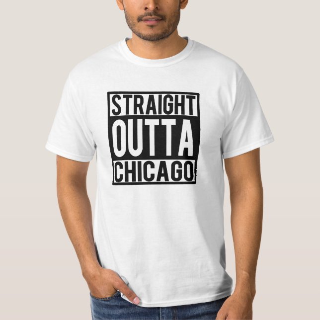 Gerades Outta Chicago lustiges Shirt (Vorderseite)