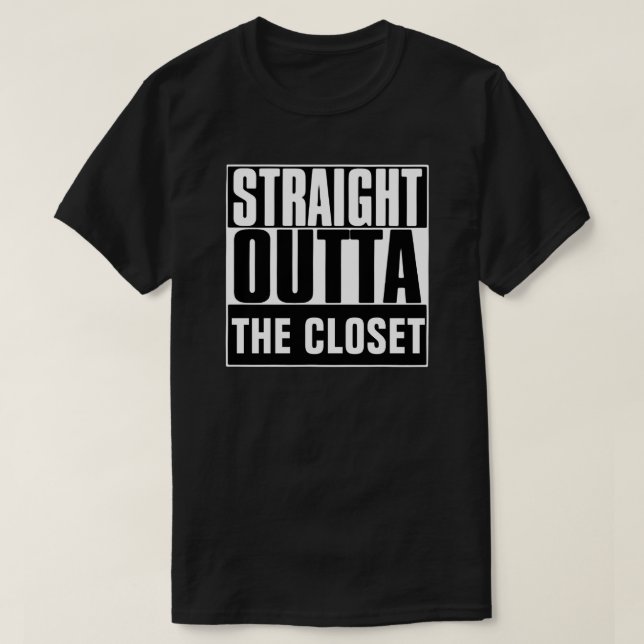 GERADES OUTTA DER WANDSCHRANK-T - SHIRT (Design vorne)