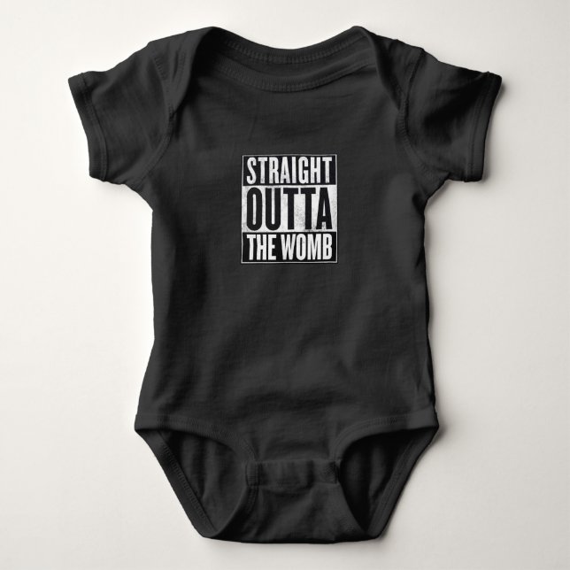 Gerades Outta die Geb5rmutter - Baby wachsen Baby Strampler (Vorderseite)