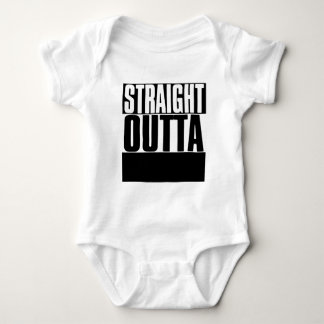 GERADES OUTTA "IHR TEXT-" GEWOHNHEIT BABY STRAMPLER
