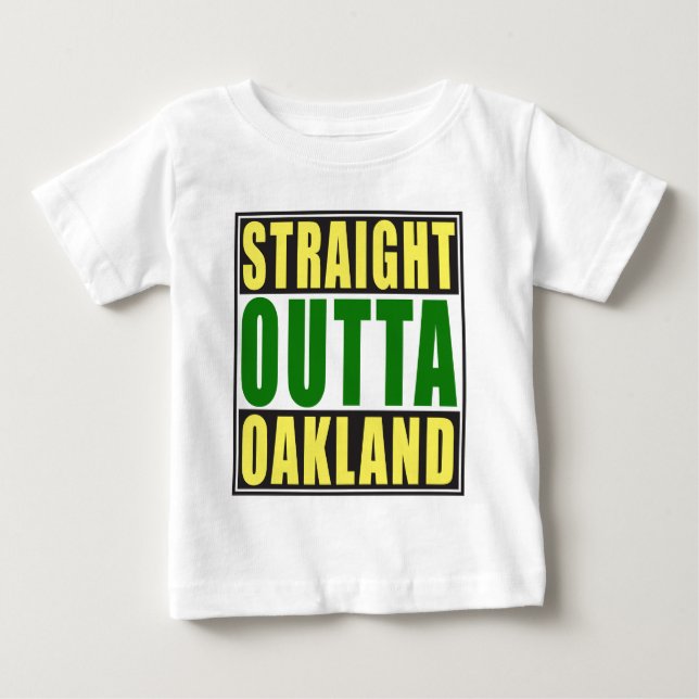 Gerades Outta Oakland Grün Baby T-shirt (Vorderseite)