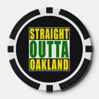 Gerades Outta Oakland Grün Pokerchips